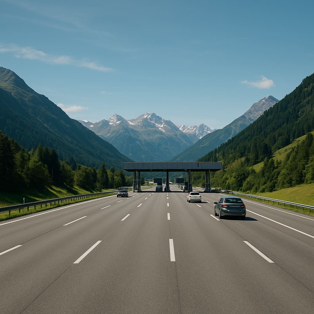 Austrian highway toll checkpoint